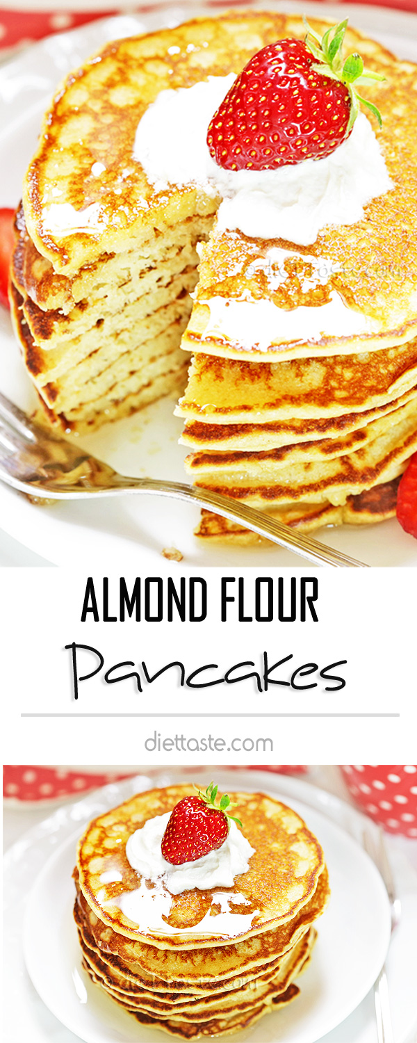 Almond Flour Pancakes - good low-carb, gluten-free breakfast alternative to regular pancakes