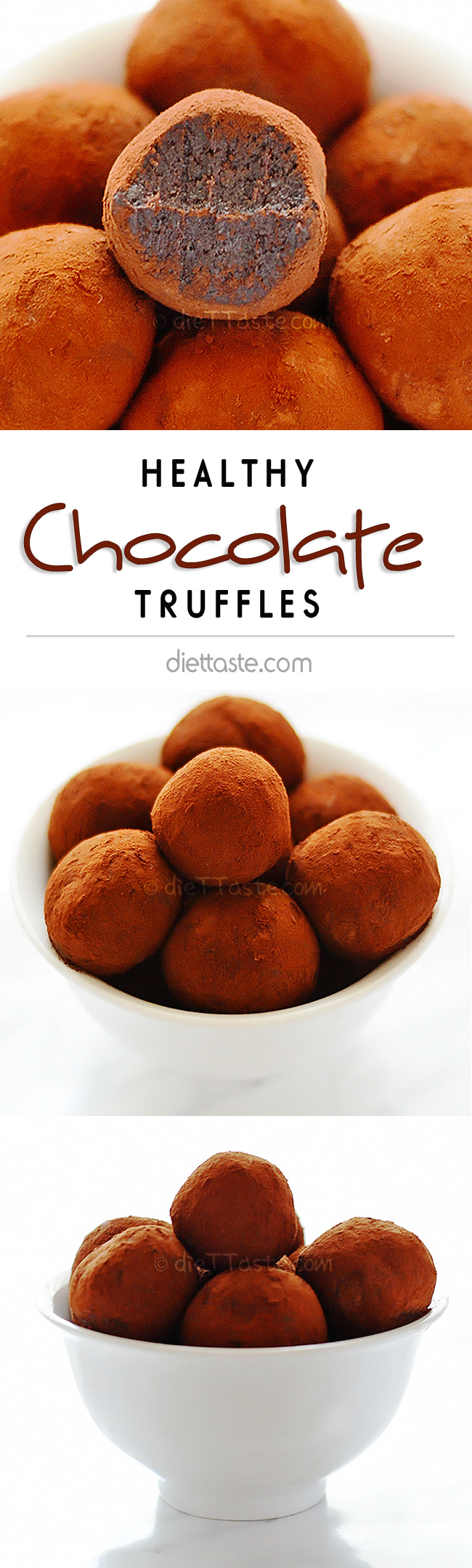 Healthy Chocolate Truffles - diettaste.com