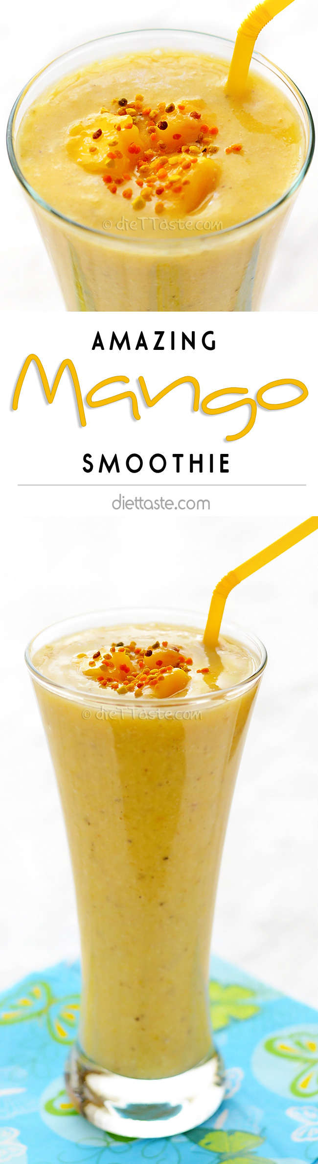 Amazing Mango Smoothie - diettaste.com 