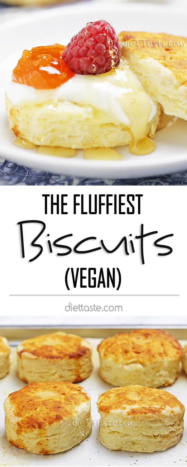 Vegan Biscuits - the flakiest biscuits made by using a few simple tricks!