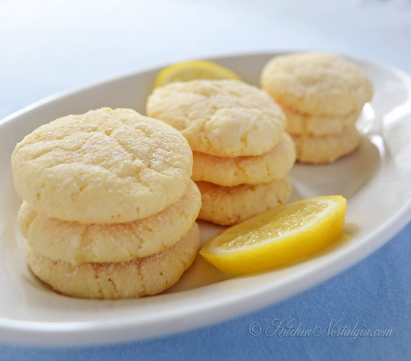 Lemon Crinkle Cookies - kitchennostalgia.com