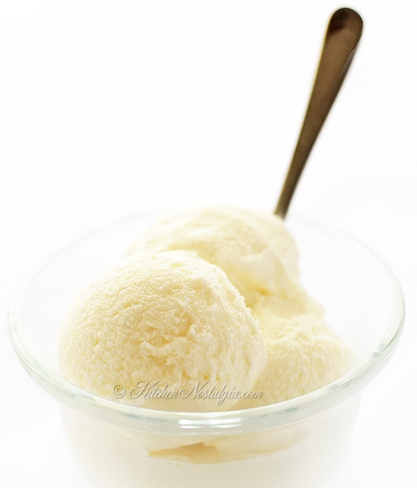 Eggless Vanilla Ice Cream - kitchennostalgia.com