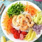 thai vermicelli noodle salad with prawns