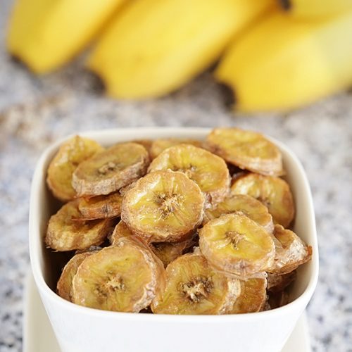 baked banana chips